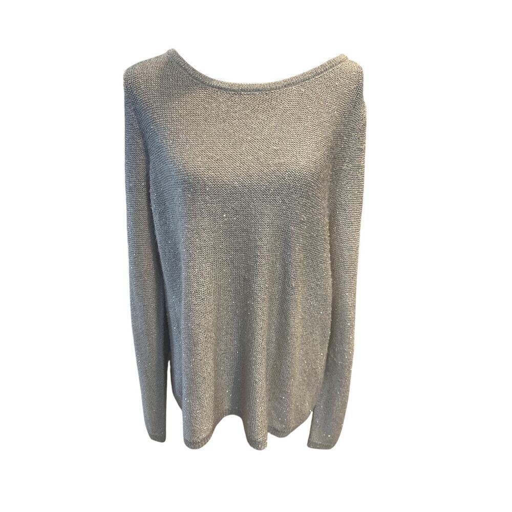 Women’s White House Black Market Sparkly Beige Sweater. Size XL